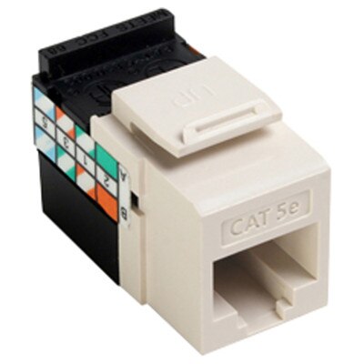 Leviton QuickPort GigaMax 5e Snap-In Connector, Light Almond